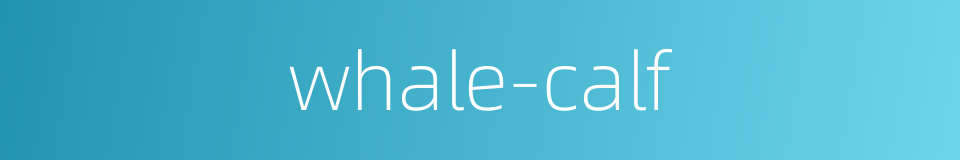 whale-calf的同义词