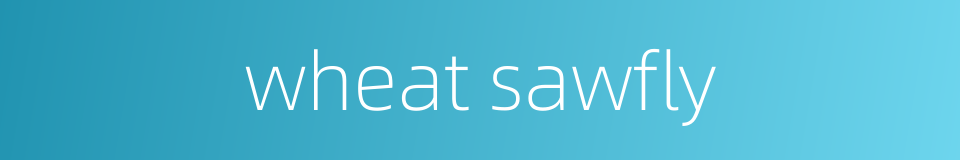 wheat sawfly的同义词