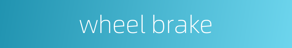 wheel brake的同义词