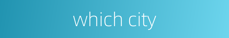 which city的同义词