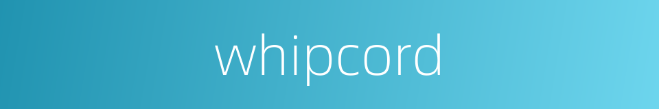 whipcord的同义词