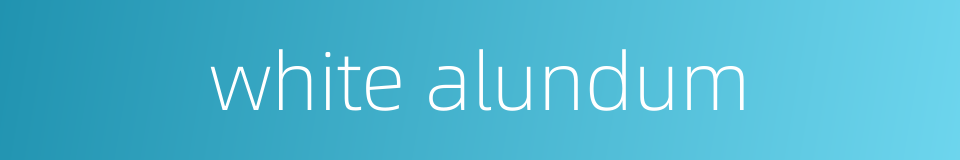 white alundum的同义词