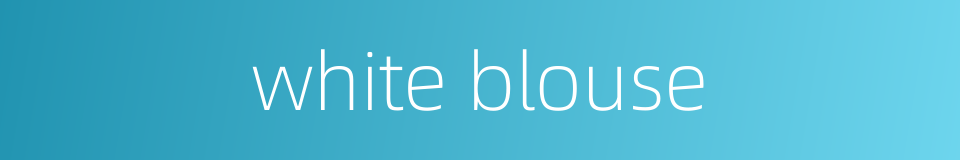 white blouse的同义词