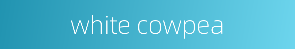 white cowpea的同义词