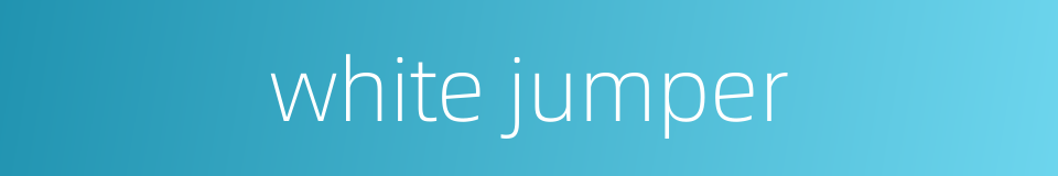 white jumper的同义词