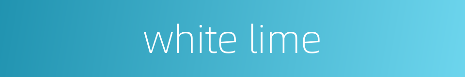 white lime的同义词