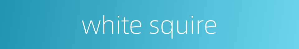 white squire的同义词