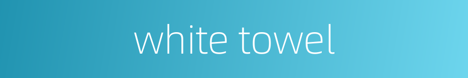 white towel的同义词