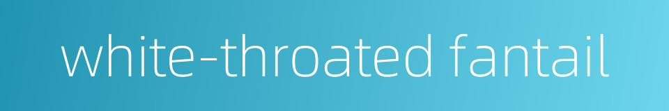 white-throated fantail的同义词