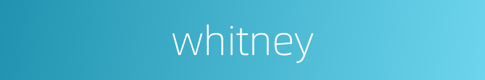 whitney的同义词