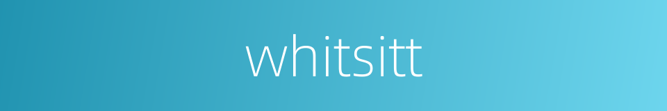 whitsitt的同义词