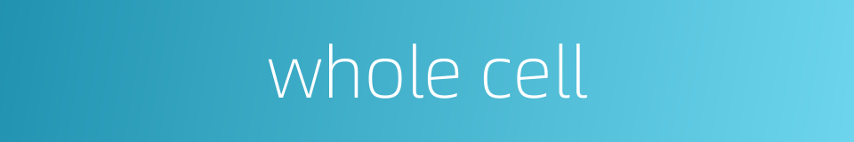 whole cell的同义词