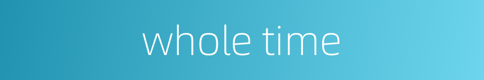 whole time的同义词