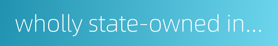 wholly state-owned insurance company的同义词