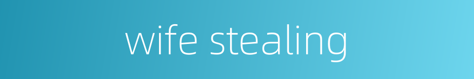 wife stealing的同义词