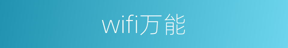 wifi万能的同义词