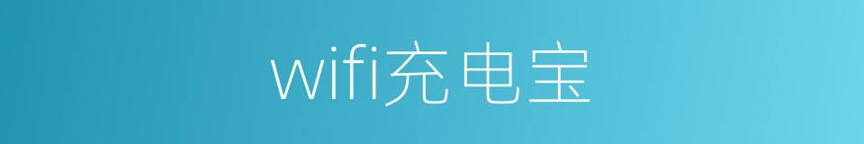 wifi充电宝的同义词