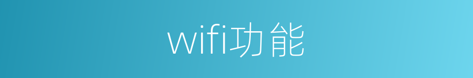 wifi功能的同义词