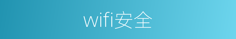 wifi安全的同义词