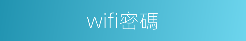 wifi密碼的同義詞