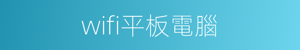 wifi平板電腦的同義詞