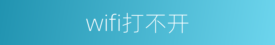 wifi打不开的同义词