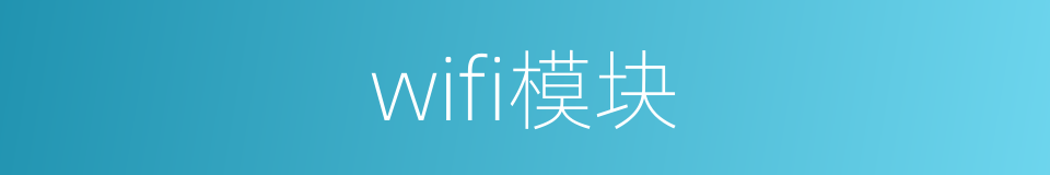 wifi模块的同义词