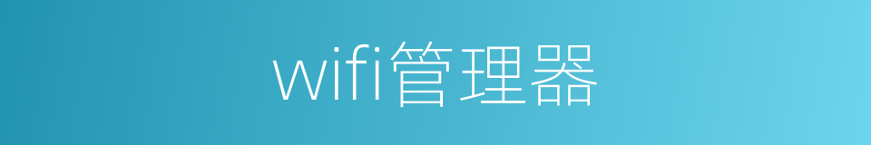 wifi管理器的同义词