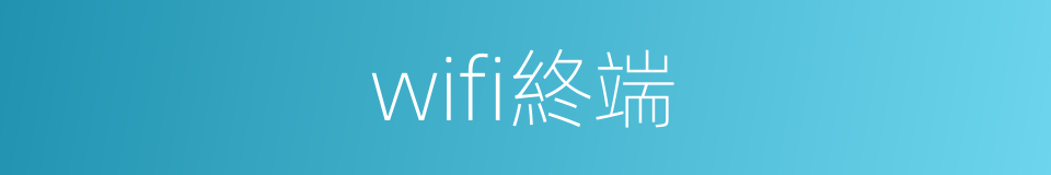 wifi終端的同義詞