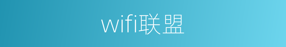 wifi联盟的同义词