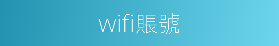 wifi賬號的同義詞