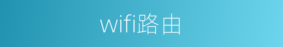 wifi路由的同义词