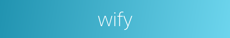 wify的同义词