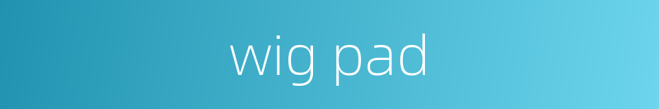 wig pad的同义词