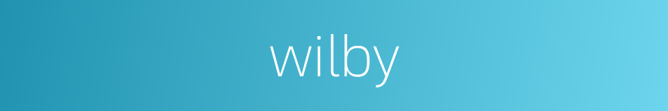 wilby的同义词