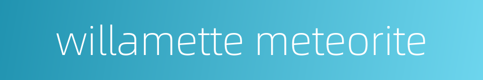 willamette meteorite的同义词