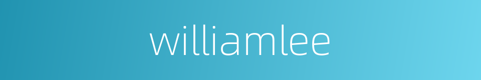 williamlee的同义词