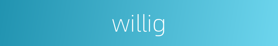 willig的同义词