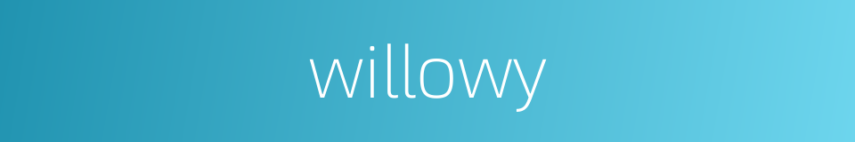 willowy的同义词