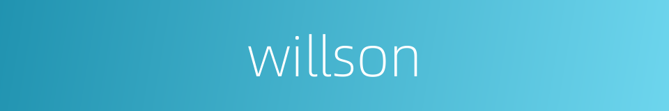 willson的同义词