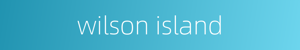 wilson island的同义词