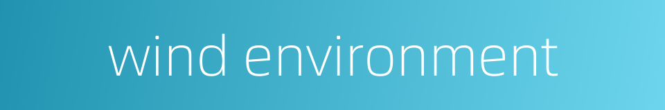 wind environment的同义词