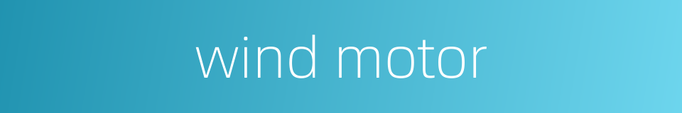 wind motor的同义词
