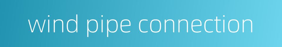 wind pipe connection的同义词