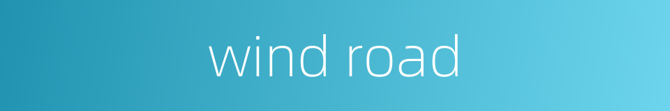 wind road的同义词