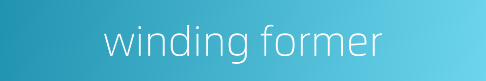 winding former的同义词