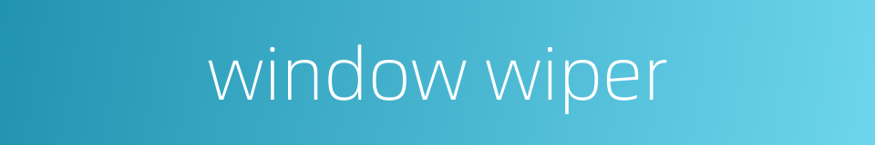 window wiper的同义词