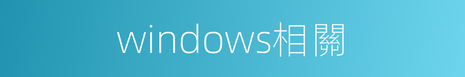 windows相關的同義詞