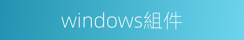 windows組件的同義詞