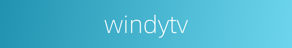 windytv的同义词